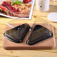 Boîtes à gâteaux triangulaires à mille couches en gros, boîtes à mousse jetables transparentes en blister, emballages alimentaires en PET de qualité alimentaire, boîtes à sandwich