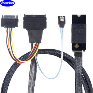 Câble haute vitesse Ionrion M.2 Sff 8643 vers U.2 Mini Sas 8639 avec Sata 15p7p pour serveur - Product Image 2