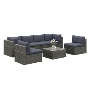 Meubles de jardin en rotin résistants aux intempéries, mobilier de patio contemporain, design moderne, imperméable - Product Image 1