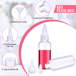 New 30ml 60ml 100ml 120ml 250ml PET Hair Oil <b>Bottles</b> Transparent Twist Top Cap <b>Squeeze</b> Ink Liquid Glue <b>Bottle</b> - Product Image 2