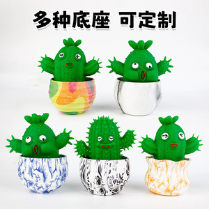 Cactus de Simulación Creativo, Juguete Antiestrés para Apretar, Estirar y Divertirse, para Adolescentes, Modelo Pequeño de Mesa - Product Image 3
