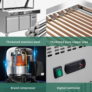 Comptoir <span class=keywords><strong>de</strong></span> Buffet <span class=keywords><strong>de</strong></span> salades pour Restaurant Commercial, présentoir <span class=keywords><strong>de</strong></span> <span class=keywords><strong>Bar</strong></span> à salade, réfrigérateur, Table <span class=keywords><strong>de</strong></span> préparation <span class=keywords><strong>de</strong></span> Piz - Product Image 3