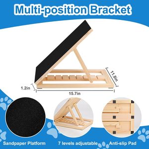 Wooden Dog <b>Nail</b> <b>File</b> Solid Wood Foldable Height Adjustable For Dog Claw Care - Product Image 3