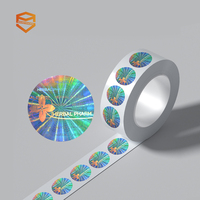 Rouleau d'autocollants adhésifs brillants holographiques imperméables avec logo imprimé en 3D en vinyle, vente en gros de l'usine de Guangzhou, pour usage pétrolier et chimique