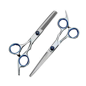 กรรไกรตัดผมสแตนเลส กรรไกรซอยผมด้ามยาว อุปกรณ์ทำผมมืออาชีพสำหรับใช้ในร้านเสริมสวย - Product Image 2