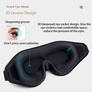 2024 Heiß Verkaufende Luxus 3D Baumwoll Schlafmaske mit Blickdichtem Effekt und Anti-Schwellungs- sowie Anti-Falten-Eigenschaften für Wimpernverlängerungen und Augenpflege - Product Image 3