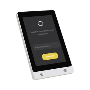 2025 Portworld 8 Inch Aan De Muur Gemonteerde Debian 11 <span class=keywords><strong>Os</strong></span> Portret Retail Touchscreen <span class=keywords><strong>Display</strong></span> Met Voorluidsprekers - Product Image 1