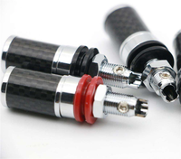 Borne de connexion banane plaquée cuivre rhodié 4 mm pour haut-parleur, amplificateur, récepteur, plaque murale - Design fibre de carbone