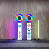 Mesin Photo Booth iPad Multi-Style Casing Logam Layar Sentuh LCD 10.2-13 Inch Kios Portabel Logo Kustom Gratis untuk Acara Pesta