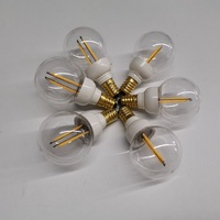 Ampoule à filament décorative E27 B22 24v 240v personnalisée 1.8W 2W G45 en plastique, ampoule à filament festoon