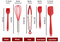 Ensemble de 5 spatules de cuisine en silicone OEM ODM, résistantes à la chaleur, sans BPA, pour la cuisson et la cuisine