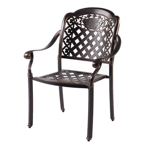 Ensemble <span class=keywords><strong>de</strong></span> meubles <span class=keywords><strong>de</strong></span> jardin à prix avantageux, table ronde en aluminium coulé et chaises pour terrasse, <span class=keywords><strong>balcon</strong></span>, villa, hôtel - Product Image 2