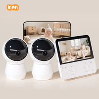 Moniteur Bébé Automatique à Double Caméra 5,5 Pouces avec Vision Nocturne, Surveillance IA de la Qualité du Sommeil et Oclusion Buccale et Nasale