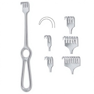 Écarteur chirurgical en acier inoxydable, instrument de chirurgie générale manuel, classe I, certifié CE ISO 2015, 22 cm, F8-158 - Product Image 2