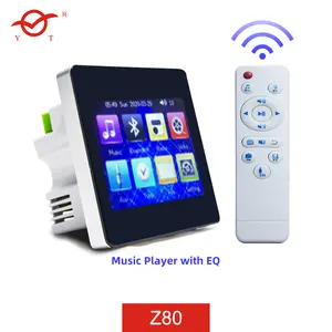 YATAO smart home 3.5 inch touch background music system 2*20 watt in wall amplifier with USB, SD card, Fm, Remote control