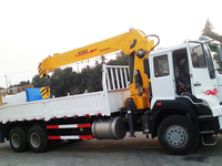 12 tonnes SQ12SK3Q grue hydraulique montée sur camion avec godet à saisir télécommande sans fil flèche d'articulation Options de flèche télescopique