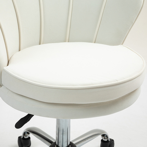 Silla de oficina ergonómica de diseño moderno, altura ajustable, cojín Rosa transpirable, <span class=keywords><strong>ruedas</strong></span> giratorias de terciopelo <span class=keywords><strong>con</strong></span> marco de Metal para uso doméstico - Product Image 4