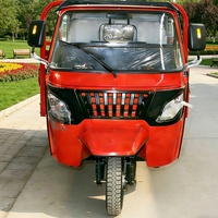 Tuk Tuk à moteur essence 250cc, carrosserie fermée/ouverte, tricycle à 3 roues pour passagers, 6 places, véhicule taxi commercial