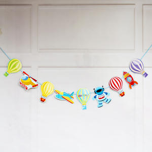 Bannière en papier sur le thème <span class=keywords><strong>de</strong></span> l'espace FUXIN Joyeux anniversaire Nouveau Joyeux anniversaire en anglais Drapeau à tirer pour la décoration <span class=keywords><strong>de</strong></span> fête d'anniversaire d'enfants - Product Image 6