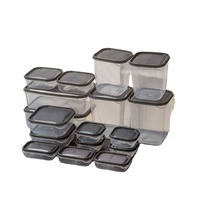 Lot de 17 boîtes de rangement transparentes pour cuisine, réfrigérateur, snacks, noix, fruits