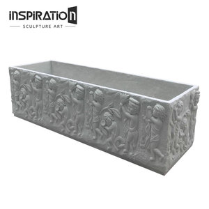 Urne en pierre moulée en vrac, vase classique pour centre commercial, urne en pierre d'art classique européenne, urne en pierre moulée pour manoir - Product Image 5