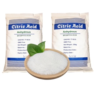 Hc 25kg túi thực phẩm lớp axit citric bột số lượng lớn giá axit citric monohydrat 8-40mesh axit citric khan an toàn làm sạch đại lý - Product Image 1