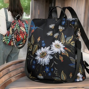 Women's New Arrival Oxford Cloth Waterproof Backpack with Zipper Closure Large Capacity Commuting Casual Bag - Product Image 2