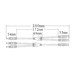 2-weg Y-Tak 1 Tot 2 Parallelle Zonnepaneel Connectoren Kabel Mff/Mmf 1000V 30a 2way 2y Solar Pv Module Connector Kabels - Product Image 5