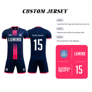 סט מדיי כדורגל למבוגרים יוניסקס, מדים אחידים לאימונים ומשחקים, הדפסת מספרים ואותיות, ייבוש מהיר - Product Image 3