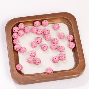 Bola de Strass JC Wholesale, Repleta de Diamantes, Contas Espaciadoras para Pulseira DIY, Bola de Diamante com Furo, Bola de Strass Colorida - Product Image 3