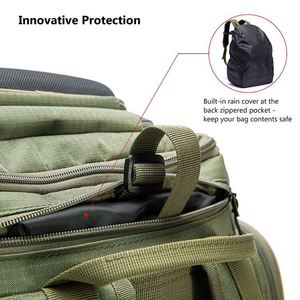 Sac à dos de pêche BSCI léger et tactique, sac à bandoulière souple avec housse de protection contre la pluie - Product Image 4