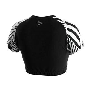 Camiseta Deportiva para Mujer, Más Vendida, con Media Cremallera, Manga Corta, Estilo Crop Top - Product Image 4