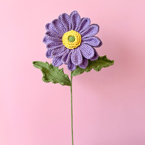 Ramo de Flores Artificiales Tejidas a Mano, Loto, Peonía, <span class=keywords><strong>Hortensia</strong></span>, Decoración para el Hogar y Escritorio, Flor Preservada, Flor de Crochet - Product Image 5