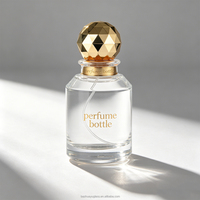 Flacon de parfum rond à base solide de 100 ml, avec bouchon en globe à facettes, impression personnalisée sur la surface, boîte cadeau – Fournisseur d'usine