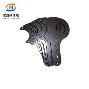 Placa de fibra de carbono 3K Hongxin, placa de carbono completa personalizable para estructura de dron - Product Image 1