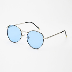 100% de Alta Qualidade Retro Pequena rodada Unisex Moderno Shades <span class=keywords><strong>Funky</strong></span> Preto Moda Óculos De Sol Gold Metal Frame UV400 Lentes para As Mulheres