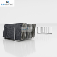 Support vertical en argent pour dalles de pierre, marbre, granit, quartz, porcelaine et carrelage