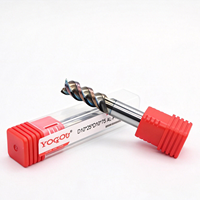 Fraise à queue en carbure monobloc revêtue DLC, 3 cannelures en U pour fraisage CNC de l'aluminium, haute performance, directement de l'usine, précision personnalisée