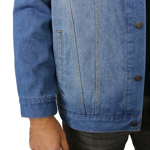 Chaquetas Vaqueras de Invierno Clásicas Casuales Unisex BLU ROCK (S-2XL) - 100% Algodón, Forro Acabado Resistente al Viento, 400g, Modelo JDNJ-10 - Product Image 3