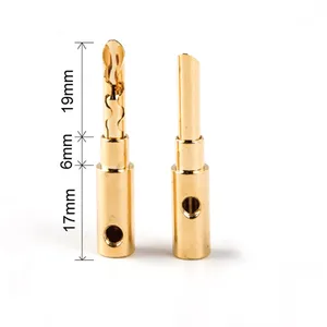 Joinaudio High Quality All Copper Gold Plated Banana Plug Thick Gold Plating