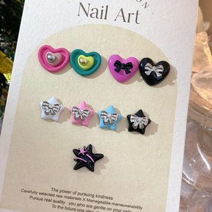 Nouveau <span class=keywords><strong>2023</strong></span> 3d Nail art Charms Valentine's Day Nail accessoires dessin animé coeur étoile décoration des <span class=keywords><strong>ongles</strong></span> bricolage - Product Image 2