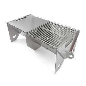 The New Stainless Steel BBQ Stove Portable Charcoal Barbecue Grill folding BBQ tools