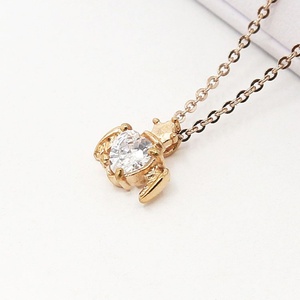 สร้อยคอรูปดาวประดับคริสตัลเพชรทองคำขาวสแตนเลสขายดี - Product Image 2
