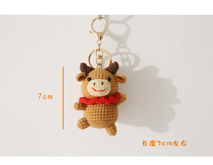 Colgante de muñeca tejido a mano, llavero de animal pequeño de ganchillo, decoración colgante para bolso estilo boho, artesanía hecha a mano - Product Image 2