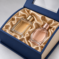 Boîte cadeau personnalisée pour parfum avec fenêtre transparente, style livre magnétique, insert en satin, boîte de présentation pour les marques de parfums