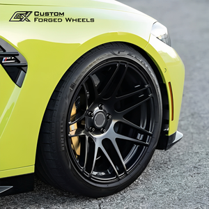 Jantes Drag Pack 17 18 pouces 5x120 5x114.3 5x115 noires à rayons multiples en aluminium forgé sur mesure pour Mustang Shelby Challenger - Product Image 1