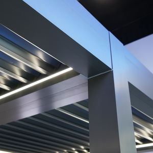 Pergola en aluminium sur mesure avec <span class=keywords><strong>toit</strong></span> motorisé, imperméable, revêtement en poudre, LED, pour jardinage, utilisation en terrasse - GREEN GUARD - Product Image 5