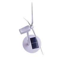 Éolienne solaire manuelle en plastique ABS certifiée CE/FCC/RoHS, logo de la marque FC, éclairage décoratif extérieur à LED blanches pour bureau