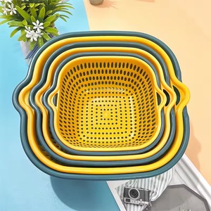 סל ניקוז מטבח כפול שכבה 2 ב-1 בית סל כביסה רב תפקודי לפירות וירקות - Product Image 2