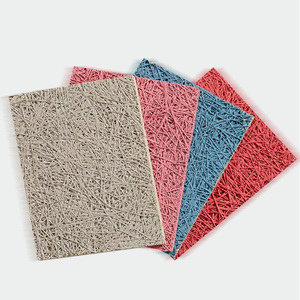 Panneau de plafond acoustique en laine de bois au design moderne, ignifuge, étanche, écologique, insonorisant, absorbant le son, design graphique mural - Product Image 5